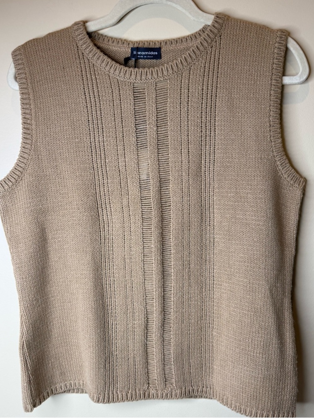 Lineamidas Italian Lightweight Sleeveless Sweater NWT Italian Size 48